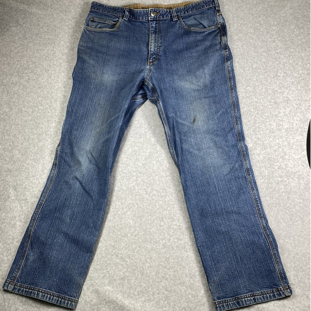 Duluth Trading Co Flex Ballroom Jeans Mens 40x32 Blue Good Stretch Straight Leg